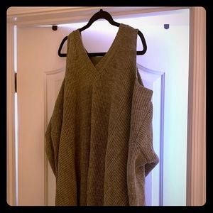 Cold shoulder sweater